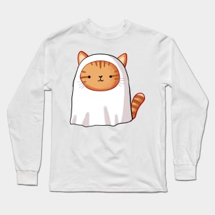 Cute ghost cat Long Sleeve T-Shirt